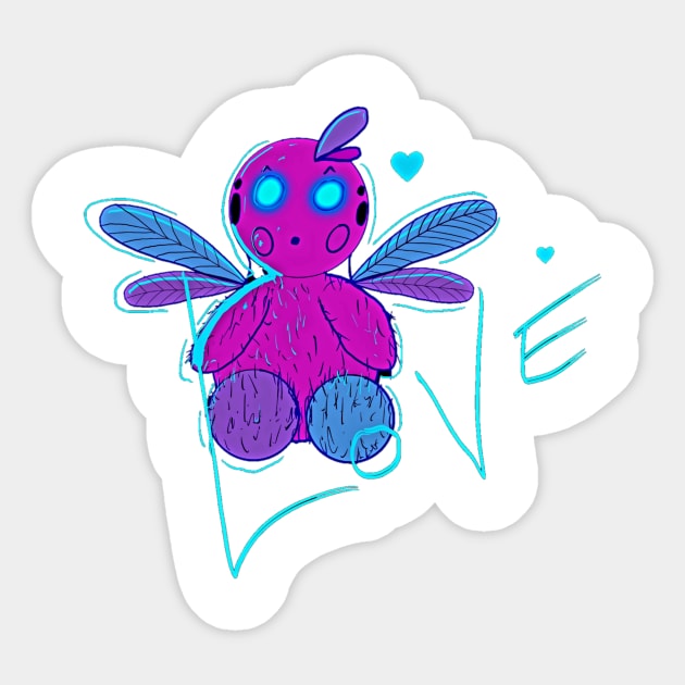 Love creature pink Sticker by Interiumtree